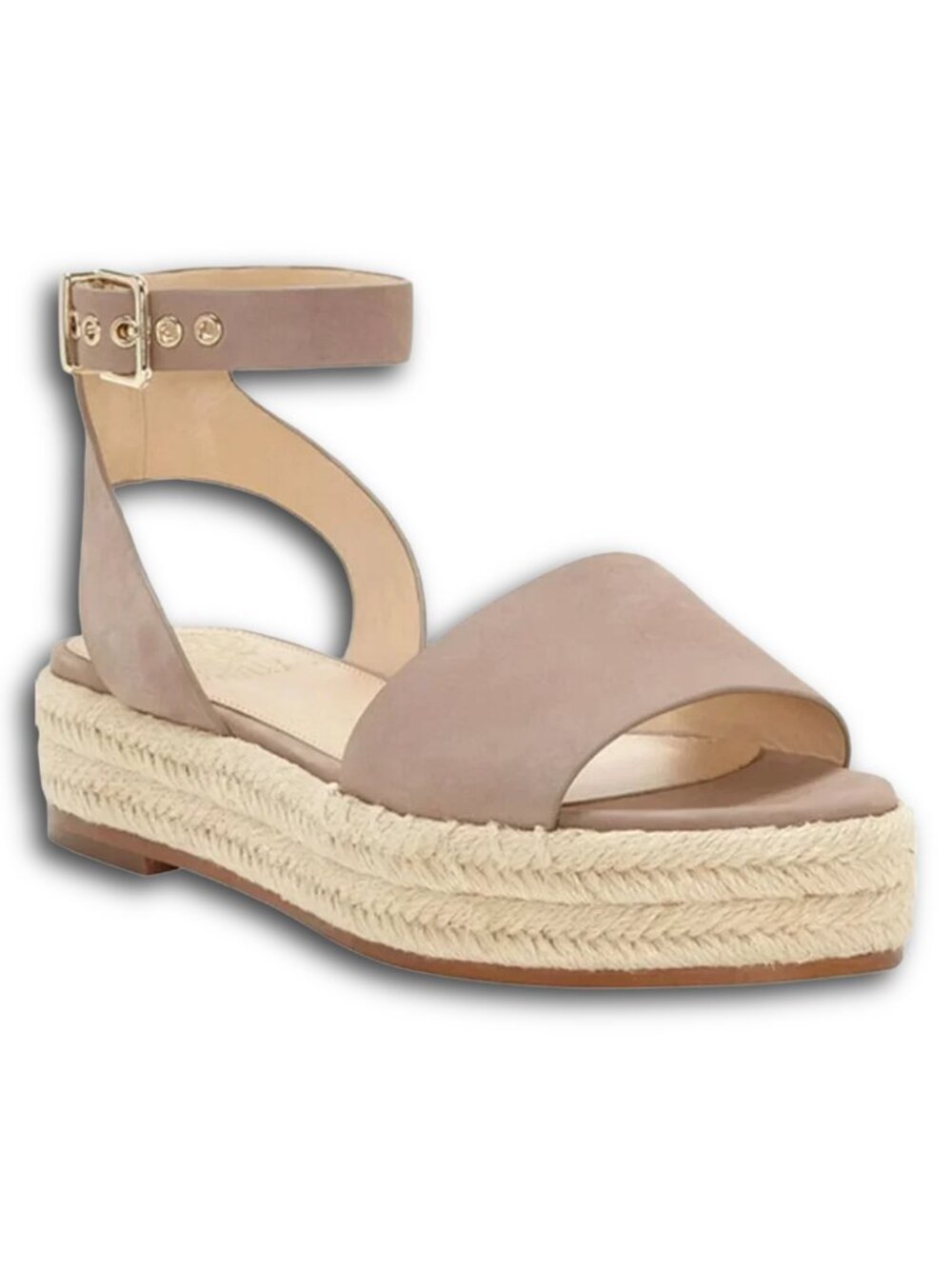 NWOB VINCE CAMUTO Women's Tan Suede Kathalia Flatform Espadrille Sandal Sz 5.5 - Picture 1 of 10